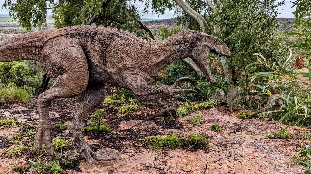 Banjo replica chasing dinosWinton