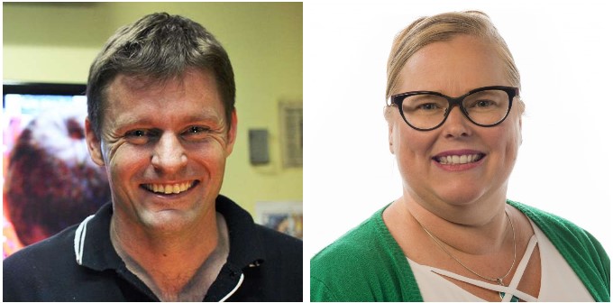 Ben and Karen composite image. Directors of Virtual Excursions Australia